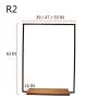 Modern Clothing Rack Customized Garment Display Rack With wood Board Floor-Standing Hangers Clothes Shelves for Showroom Retail Store Black Gold