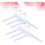 Cabilock Clothes Hanger 12pcs Anti-Skid Garment Clothes Hangers Non-Slip Hanger Drying Laundry Hooks Closet Space Saving Oraganizer Racks (Semitransparent)