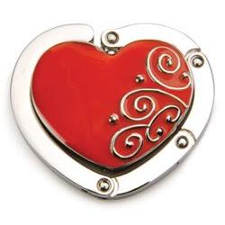 Ruby Red Heart Hang em HighTM Purse Hanger