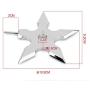 Metal Furniture Decoration Ninja Dart Star Stainless Steel Hanging Door Hanging Clothes Hanging Frame (2 Pack)