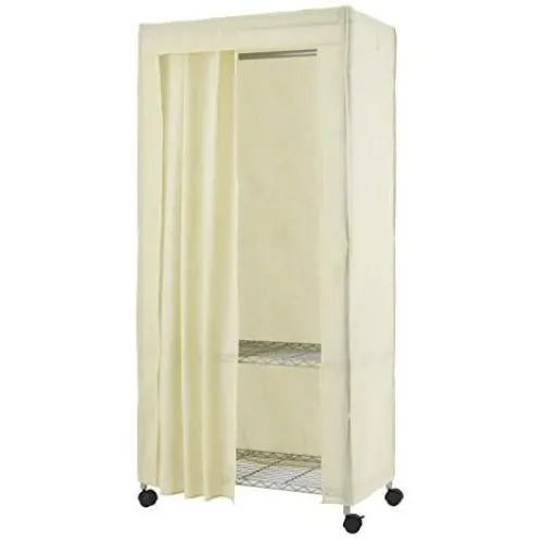 BestOffice Heavy Duty Clothes Hanger Rolling Garment Rack with Cloth Cover BestOffice Heavy Duty Clothes Hanger Rolling Garment Rack with Cloth Cover