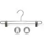 The Great American Hanger Company Chrome Bottom Hanger w/Adjustable Cushion Clips, Boxes of 25, 14 Inch Strong Metal Pants Hangers for Slacks or Skirts