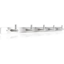 DiER 304 Stainless Steel 5 Hooks Wall Hanger Hook Clothes Coat Hat Holder For Bathroom Kitchen