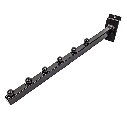 Only Hangers 6 Ball Slatwall Waterfall Brackets - Black - Pack of 5