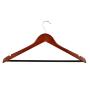 Honey-Can-Do No Slip Wooden Coat Hangers, Cherry Wood, 24-Pack