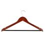 Honey-Can-Do No Slip Wooden Coat Hangers, Cherry Wood, 24-Pack