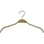 Durable Wooden Clothes Hangers in Natural Finish with Soft Non-slip Strips, boxes of 25 by The Great American Hanger Company