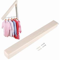 2PC Folding Retractable Indoor Wall Clothes Hangers Organizer Magic Clothes Towel Drying Towel Rack for Scarf Belt Bra Suit Decoration