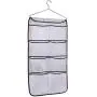 MISSLO Durable Hanging Closet Double Sided Bra Stocking Clothes Socks Organizer 15 Large Mesh Pockets, White