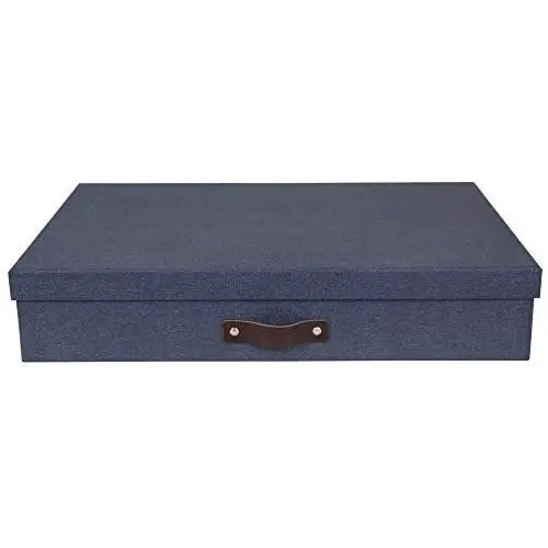 Bigso Sverker Canvas Fiberboard Legal/Art Storage Box, 3.3 x 17.1 x 12.2 in, Blue Bigso Sverker Canvas Fiberboard Legal/Art Storage Box, 3.3 x 17.1 x 12.2 in, Blue