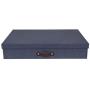 Bigso Sverker Canvas Fiberboard Legal/Art Storage Box, 3.3 x 17.1 x 12.2 in, Blue