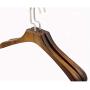 Solid Wood Save Space Retro Clothes Hanger Smooth Non Slip Stand Coat Rack Adult Storage Wide Shoulder Simple Closets Suit 5pcs