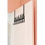 Home-X Eight Hook Over The Door Cat Hanger Rack | Heavy Duty Organizer Rack for Home, Office & Closet Storage