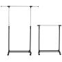 Cypress Shop Rolling Garment Rack Shelf Clothing Heavy Duty Hanging Rail Adjustable Collapsible Hanger Clothes Storage Organizer Trolley Holder Top Grade Stainless Steel Household Home Furniture