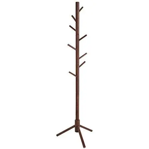 VASAGLE Coat Rack Free Standing with with 8 Hooks, Wood Coat Tree Hall Entryway Stand for Clothes, Hats, Handbags, Umbrella, Solid Wood, Dark Walnut URCR04WN VASAGLE Coat Rack Free Standing with with 8 Hooks, Wood Coat Tree Hall Entryway Stand for Clothes, Hats, Handbags, Umbrella, Solid Wood, Dark Walnut URCR04WN