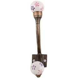 Indianshelf Handmade 1 Artistic Vintage Pink Iron Tiny Wall Hooks Hangers/Clothes Hooks for Wall