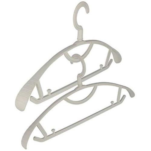 Plastic Clothes Hanger, Extra Thick Plastic Wide Shoulder Adult 360 Degrees Rotate Slip Resistant Standard Clothing Hanger Ideal for Everyday Use White 20 Pack