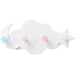 Leepesx Bathroom Hook Rack Cute Cloud Shape Towel Clothes Hanger Hook Rack Wall Mount No Drilling Decorative Wall Mounted Hooks Rack Rail for Kitchen Bedroom Entryway Door