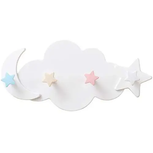 Leepesx Bathroom Hook Rack Cute Cloud Shape Towel Clothes Hanger Hook Rack Wall Mount No Drilling Decorative Wall Mounted Hooks Rack Rail for Kitchen Bedroom Entryway Door