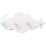 Leepesx Bathroom Hook Rack Cute Cloud Shape Towel Clothes Hanger Hook Rack Wall Mount No Drilling Decorative Wall Mounted Hooks Rack Rail for Kitchen Bedroom Entryway Door
