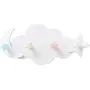Leepesx Bathroom Hook Rack Cute Cloud Shape Towel Clothes Hanger Hook Rack Wall Mount No Drilling Decorative Wall Mounted Hooks Rack Rail for Kitchen Bedroom Entryway Door