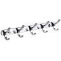 JOMOO 14 Inch Chrome Decorative Hooks for Hanging Coats On Walls Entryway Hooks for Towels Clothes Coat Rack with 5 Hangers,Wall Mounted