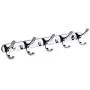 JOMOO 14 Inch Chrome Decorative Hooks for Hanging Coats On Walls Entryway Hooks for Towels Clothes Coat Rack with 5 Hangers,Wall Mounted