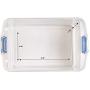 Homz Plastic Storage, Modular Stackable Storage Bins with Blue Latching Handles, 66 Quart, Clear, 2-Pack