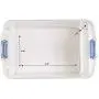 Homz Plastic Storage, Modular Stackable Storage Bins with Blue Latching Handles, 66 Quart, Clear, 2-Pack