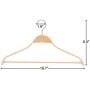 Kihamp Durable Natural Wooden (16pcs) with Extra Smooth Finish, Heavy Duty, Slip, Non Wrinkles, Wood Suit, Perfect Clothes Hangers for Coat, Pant,Shir