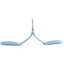 GOMYIE Portable Folding Clothes Hangers Space Saving Camping Travel Clothes Drying Rack Dormitory Cloth Hangers(Blue)