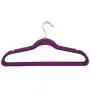 Eduton Black/Purple Velvet Non-Slip Thin Clothes Clothing Hangers Space Saving Closet Storage Helper Household (Black)