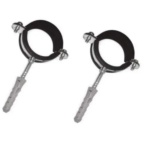 2 Pack Galvanized Steel Pipe Clamp, Metal Clamp, Rubber Cushioned (1") 2 Pack Galvanized Steel Pipe Clamp, Metal Clamp, Rubber Cushioned (1")