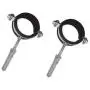 2 Pack Galvanized Steel Pipe Clamp, Metal Clamp, Rubber Cushioned (1") 2 Pack Galvanized Steel Pipe Clamp, Metal Clamp, Rubber Cushioned (1")
