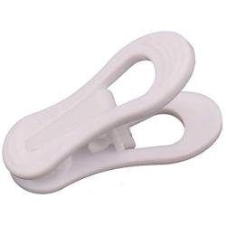 Corodo White Hanger Clips for Hangers, 30 Pack Pants Hanger Clips, Strong Pinch Grip Finger Clips for Plastic Clothes Hangers, Multi-Purpose Hanger Clips