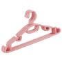 SAASNY Premium Quality Plastic Standard Hangers,Multi Coloured Plastic Hanger,Adult Plastic Coat Hangers,Plastic Clothes Hanger Windproof Hooks,10 Pack Space-Saving Non-Slip,Pink For Coat,Jacket,Shirt