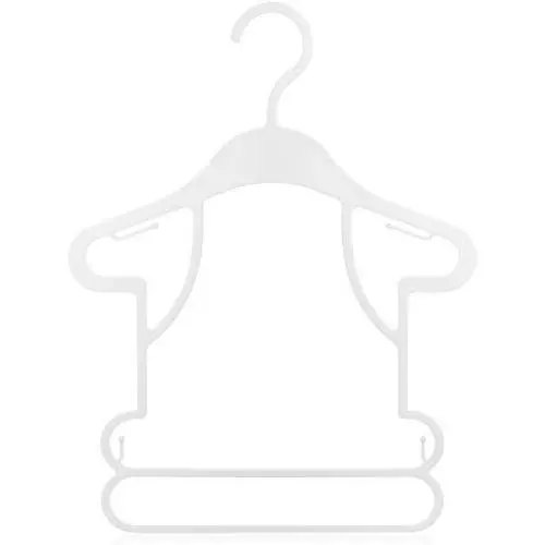 HANGERWORLD 15 White 10.2inch Plastic Childrens Frame Shop Display Coat Hangers BabyToddler Clothes