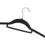 Decor Hut Velvet Covered Hangers ? 50 Pack Non-Slip Grey Hangers for Clothes ? Premium Quality Materials - Easy Slide & Sturdy Design ? Slim to Save Closet Space