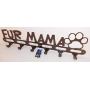 Dog Leash Wall Hanger Hook Holder Fur Mama Copper Vein color Handmade in USA