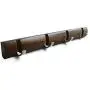 NIKKY HOME Coat Rack Hanger Wall Mounted Floating Hooks 4 Hooks, Dark Brown NIKKY HOME Coat Rack Hanger Wall Mounted Floating Hooks 4 Hooks, Dark Brown