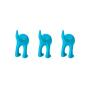 Ikea Set of 3 Dog Tail Hooks Hat Coat Key Wall Mounted Hanger (Blue)