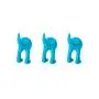Ikea Set of 3 Dog Tail Hooks Hat Coat Key Wall Mounted Hanger (Blue)