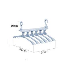 Wardrobe Clothes Wonder Hanger，Space Saving Closet Hooks Organiser Vertical and Horizontal Multi Hanger for Shirts, Pants, and Coats (Color : Blue, Size : 5pcs)