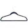 Binlin Plastic Hangers,Standard Everyday Black Plastic Hangers, Long Lasting Tubular Clothes Hangers, Value Pack of 10 Clothing Hangers. (10 Pack)