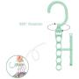 10pcs Random Color Magic Rotary with Handle Hanger Coat Rack Five-Hole Windproof Clothes Hanger Wardrobe Sorting Drying Clothes Hanger Rack