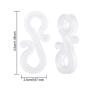 Sumind Gutter Hooks Hangers S Clips Weatherproof Plastic Clips for Christmas Holiday Outdoor Rope Lights (216)