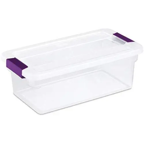 12 Pack) Sterilite 17511712 6-Quart ClearView Latch Boxes Storage Tote Container 12 Pack) Sterilite 17511712 6-Quart ClearView Latch Boxes Storage Tote Container