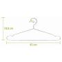 10pcs 45cm Stainless Steel Strong Metal Wire Hangers, Coat Hanger, Standard Suit Hangers, Clothes Hanger