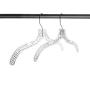 12 Quality Heavy Duty 17" Clear Crystal Plastic Hangers - 12 Pack (Crystal Suit Hangers - 12 Pack)