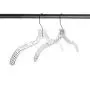 12 Quality Heavy Duty 17" Clear Crystal Plastic Hangers - 12 Pack (Crystal Suit Hangers - 12 Pack)